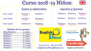 Ingl&eacute;s para ni&ntilde;os en M&aacute;laga