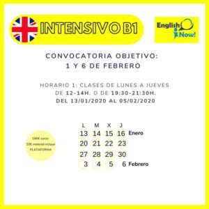Curso Intensivo Málaga B1 y B2 Cambridge English Enero &#8211; Febrero 2020