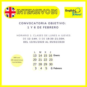 Curso Intensivo M&aacute;laga B1 y B2 Cambridge English Enero – Febrero 2020